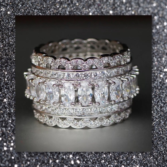 Glam Squad 2 You Jewelry - JUST IN🆕 Multi Layer 925 Silver Sapphire Eternity
